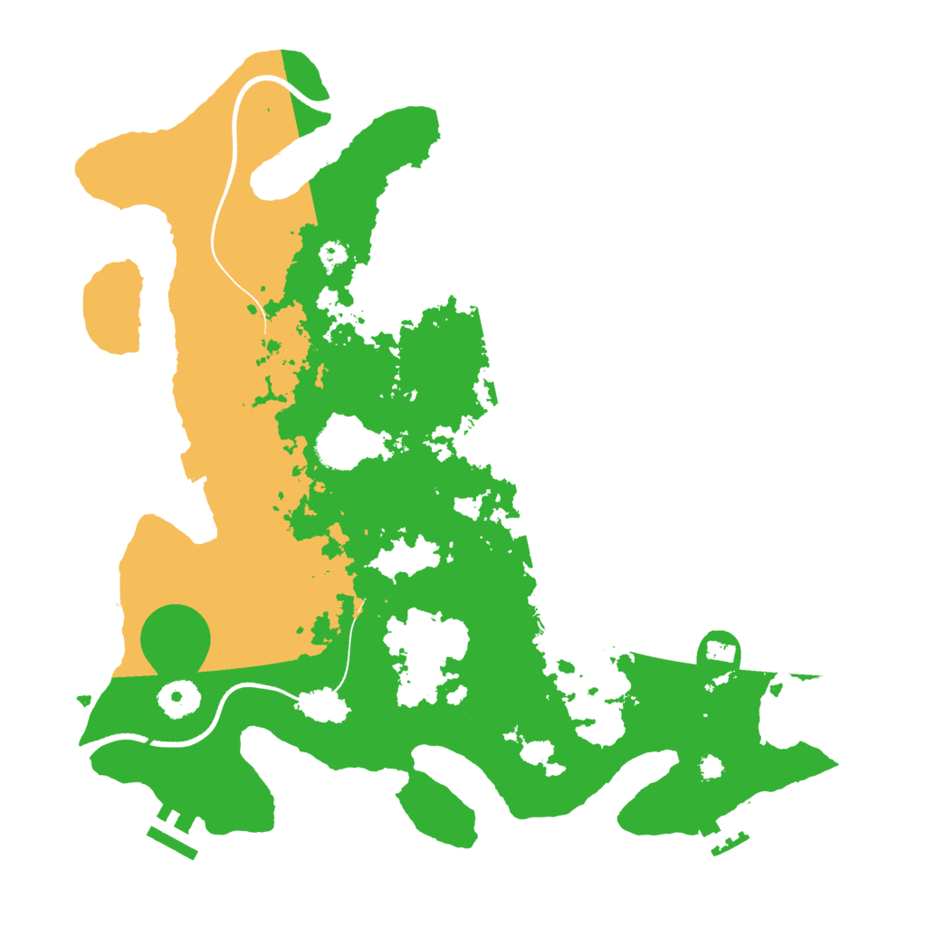 Biome Rust Map: Procedural Map, Size: 3500, Seed: 86304731