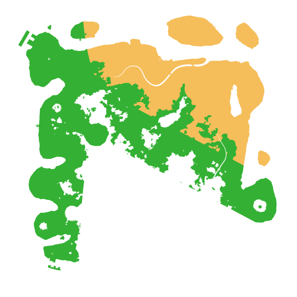 Biome Rust Map: Procedural Map, Size: 3500, Seed: 43120623