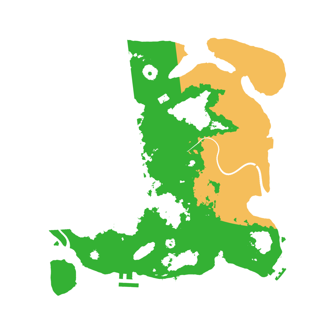 Biome Rust Map: Procedural Map, Size: 3200, Seed: 35225