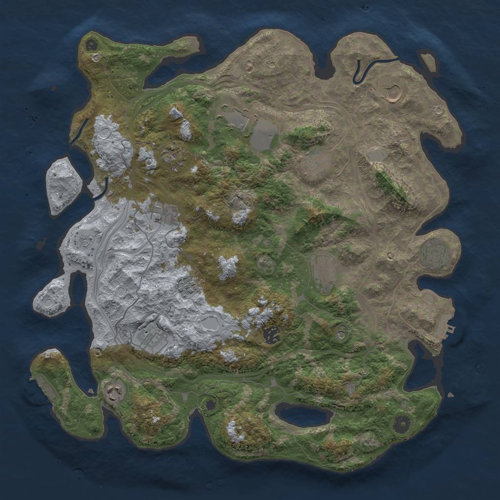 Rust Map: Procedural Map, Size: 4250, Seed: 387535799, 18 Monuments