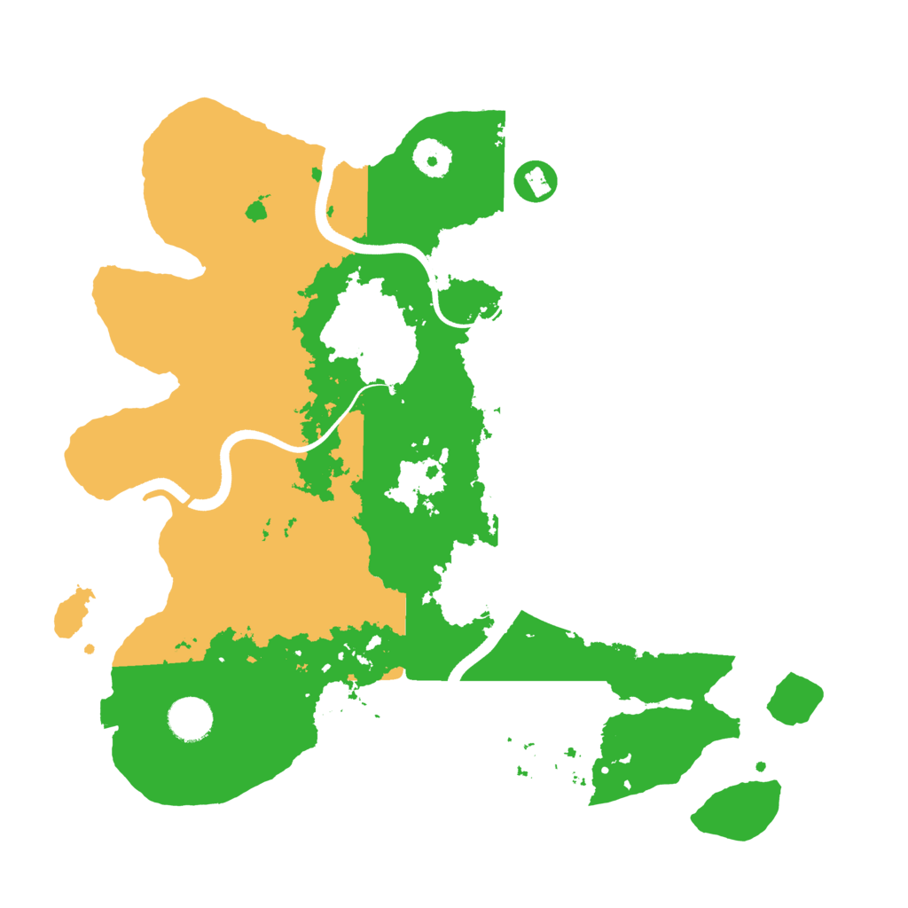 Biome Rust Map: Procedural Map, Size: 3600, Seed: 1223787746