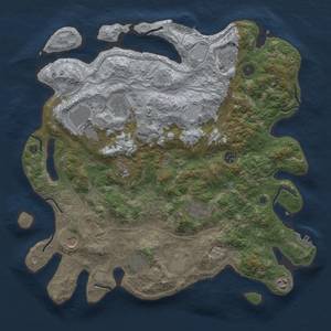 Thumbnail Rust Map: Procedural Map, Size: 4250, Seed: 1042083823, 18 Monuments