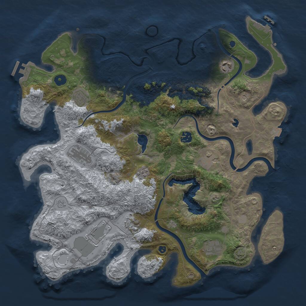 Rust Map: Procedural Map, Size: 4000, Seed: 1730236298, 15 Monuments