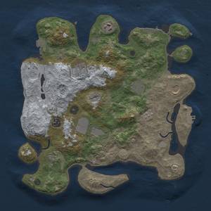 Thumbnail Rust Map: Procedural Map, Size: 3500, Seed: 1382655, 16 Monuments