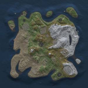 Thumbnail Rust Map: Procedural Map, Size: 3000, Seed: 1443874644, 14 Monuments