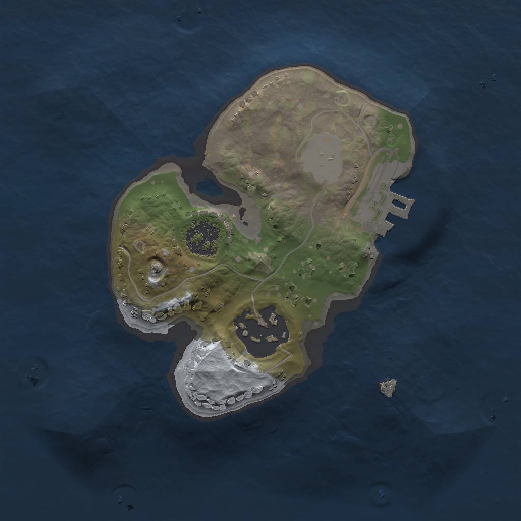 Rust Map: Procedural Map, Size: 1500, Seed: 917421841, 6 Monuments