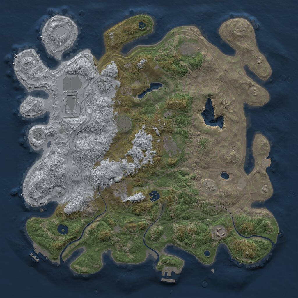 Rust Map: Procedural Map, Size: 4250, Seed: 1679461893, 15 Monuments