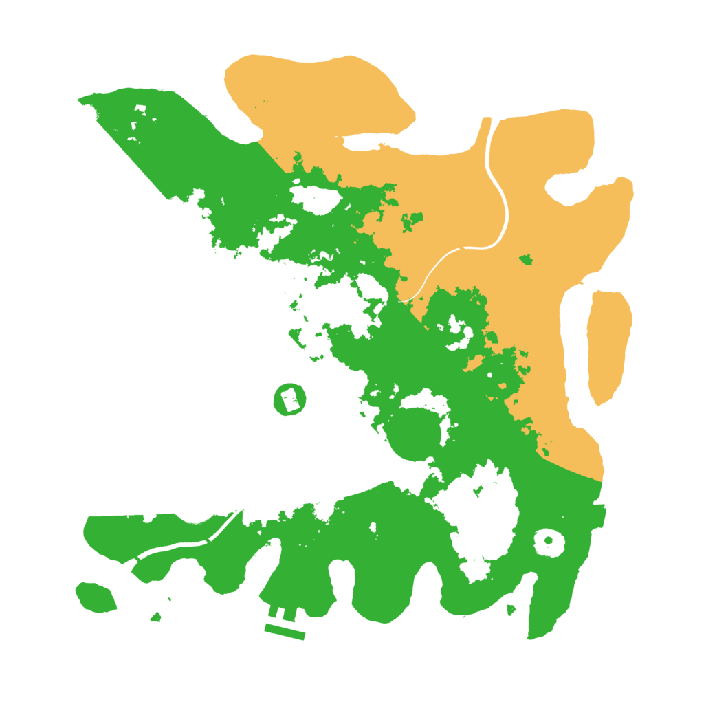 Biome Rust Map: Procedural Map, Size: 3500, Seed: 96654255