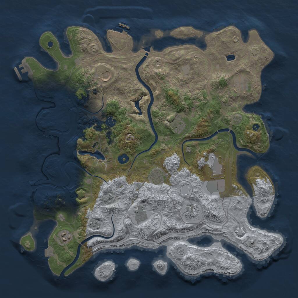 Rust Map: Procedural Map, Size: 4250, Seed: 1468371610, 16 Monuments