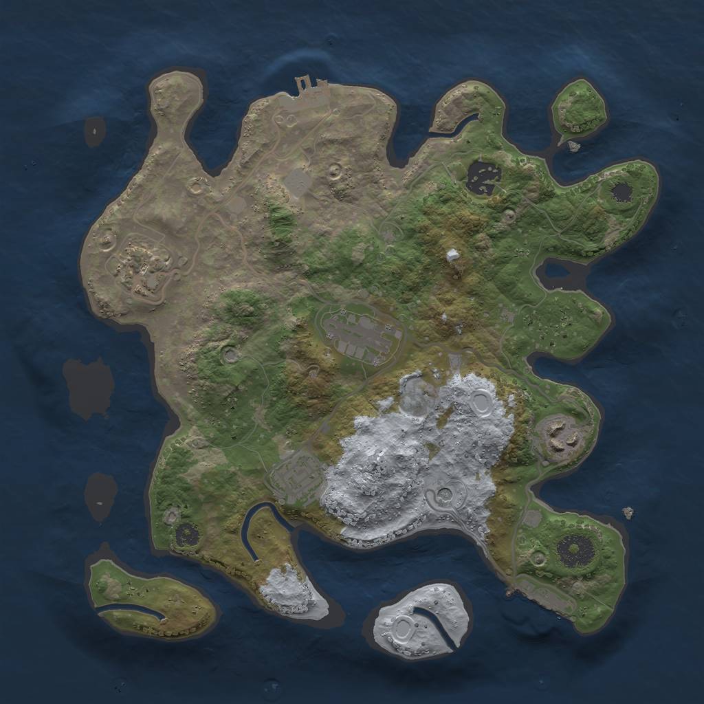 Rust Map: Procedural Map, Size: 3000, Seed: 19011999, 11 Monuments