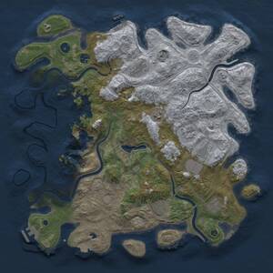 Thumbnail Rust Map: Procedural Map, Size: 4250, Seed: 23495456, 14 Monuments