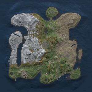 Thumbnail Rust Map: Procedural Map, Size: 3000, Seed: 1569133037, 14 Monuments