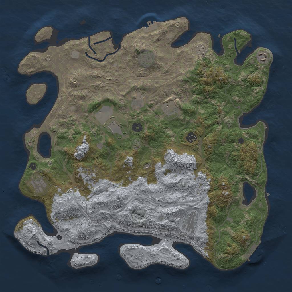 Rust Map: Procedural Map, Size: 4250, Seed: 26, 17 Monuments