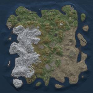 Thumbnail Rust Map: Procedural Map, Size: 4250, Seed: 650367344, 20 Monuments