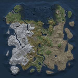 Thumbnail Rust Map: Procedural Map, Size: 4250, Seed: 650367344, 16 Monuments