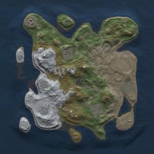 Thumbnail Rust Map: Barren, Size: 3100, Seed: 352626235, 11 Monuments