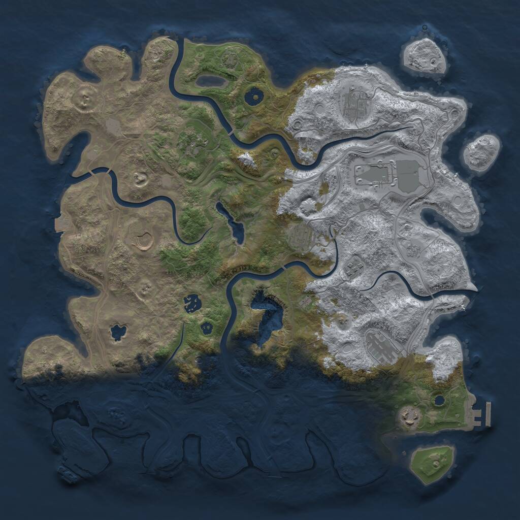 Rust Map: Procedural Map, Size: 4250, Seed: 395277914, 15 Monuments