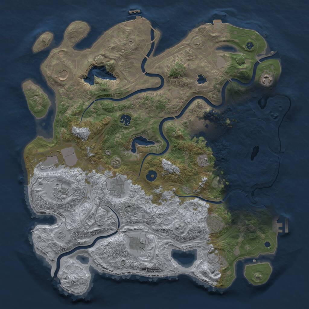 Rust Map: Procedural Map, Size: 4252, Seed: 1120833267, 17 Monuments
