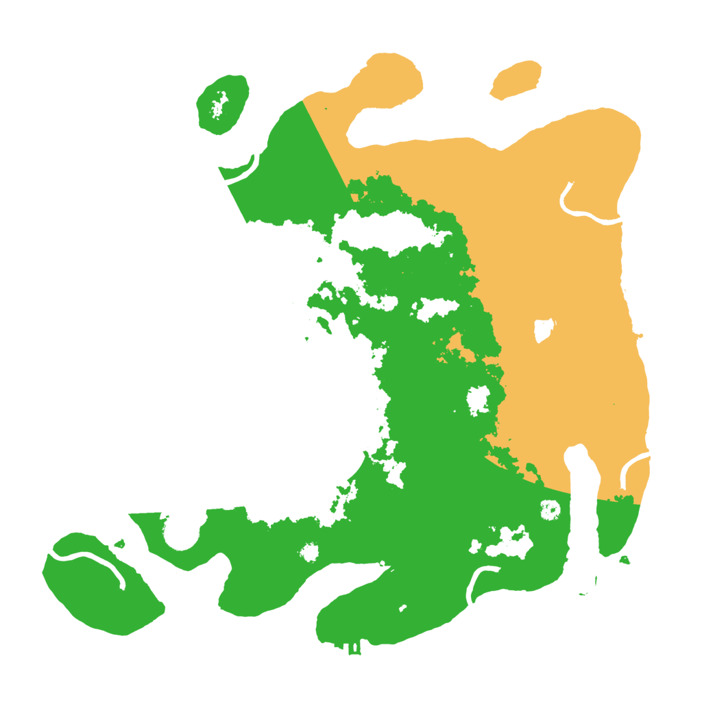 Biome Rust Map: Procedural Map, Size: 3500, Seed: 43226343