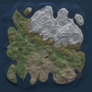 Thumbnail Rust Map: Procedural Map, Size: 3500, Seed: 1577826052, 17 Monuments