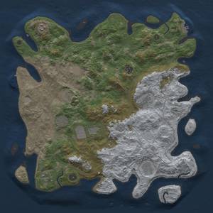 Thumbnail Rust Map: Procedural Map, Size: 4250, Seed: 1052153387, 17 Monuments