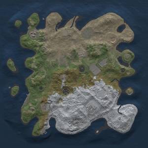 Thumbnail Rust Map: Procedural Map, Size: 3500, Seed: 86520525, 17 Monuments