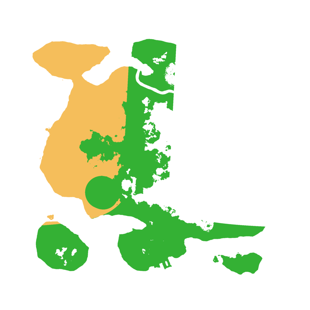 Biome Rust Map: Procedural Map, Size: 2500, Seed: 279535534
