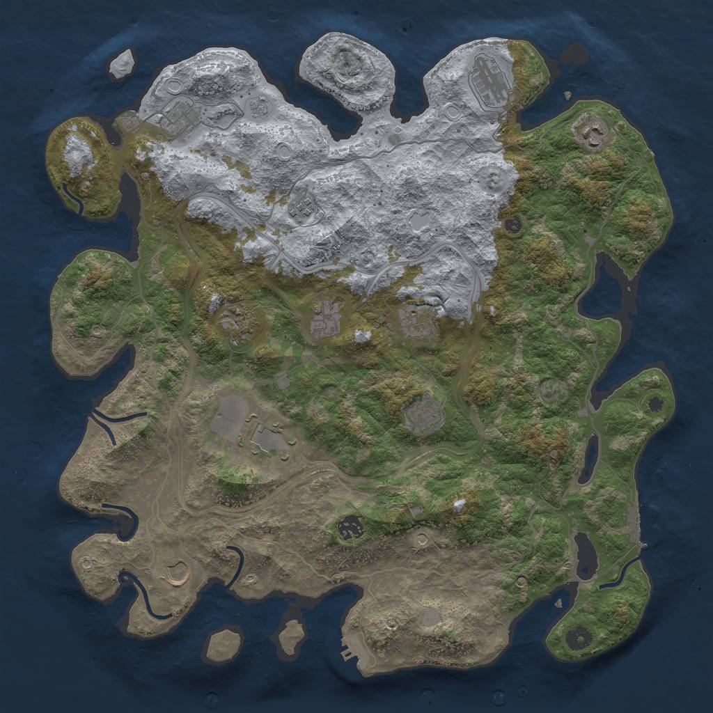 Rust Map: Procedural Map, Size: 4300, Seed: 62755126, 18 Monuments