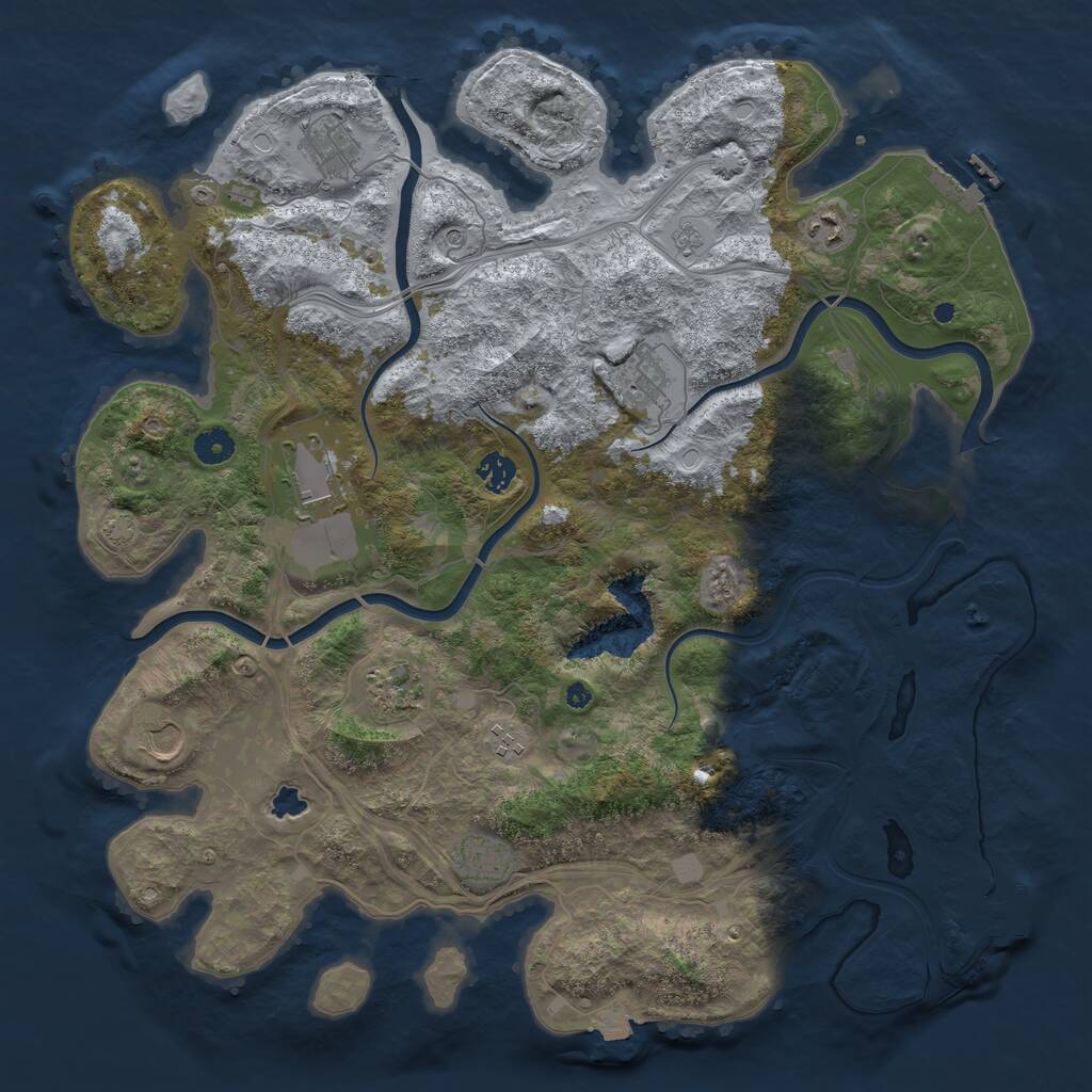 Rust Map: Procedural Map, Size: 4300, Seed: 62755126, 15 Monuments