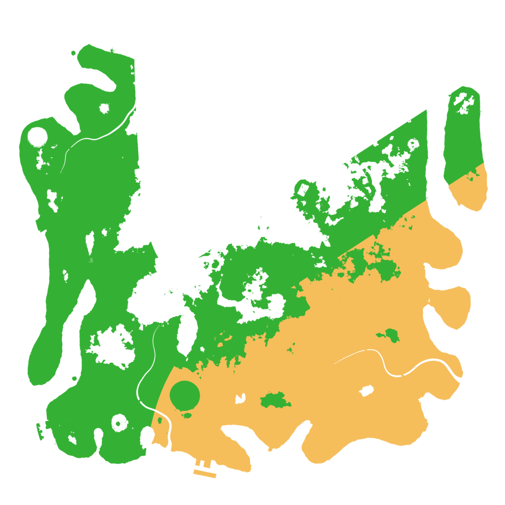Biome Rust Map: Procedural Map, Size: 4500, Seed: 1939227611