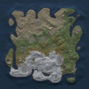 Thumbnail Rust Map: Procedural Map, Size: 3500, Seed: 118604848, 17 Monuments