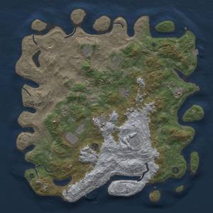 Thumbnail Rust Map: Procedural Map, Size: 4500, Seed: 825282913, 17 Monuments