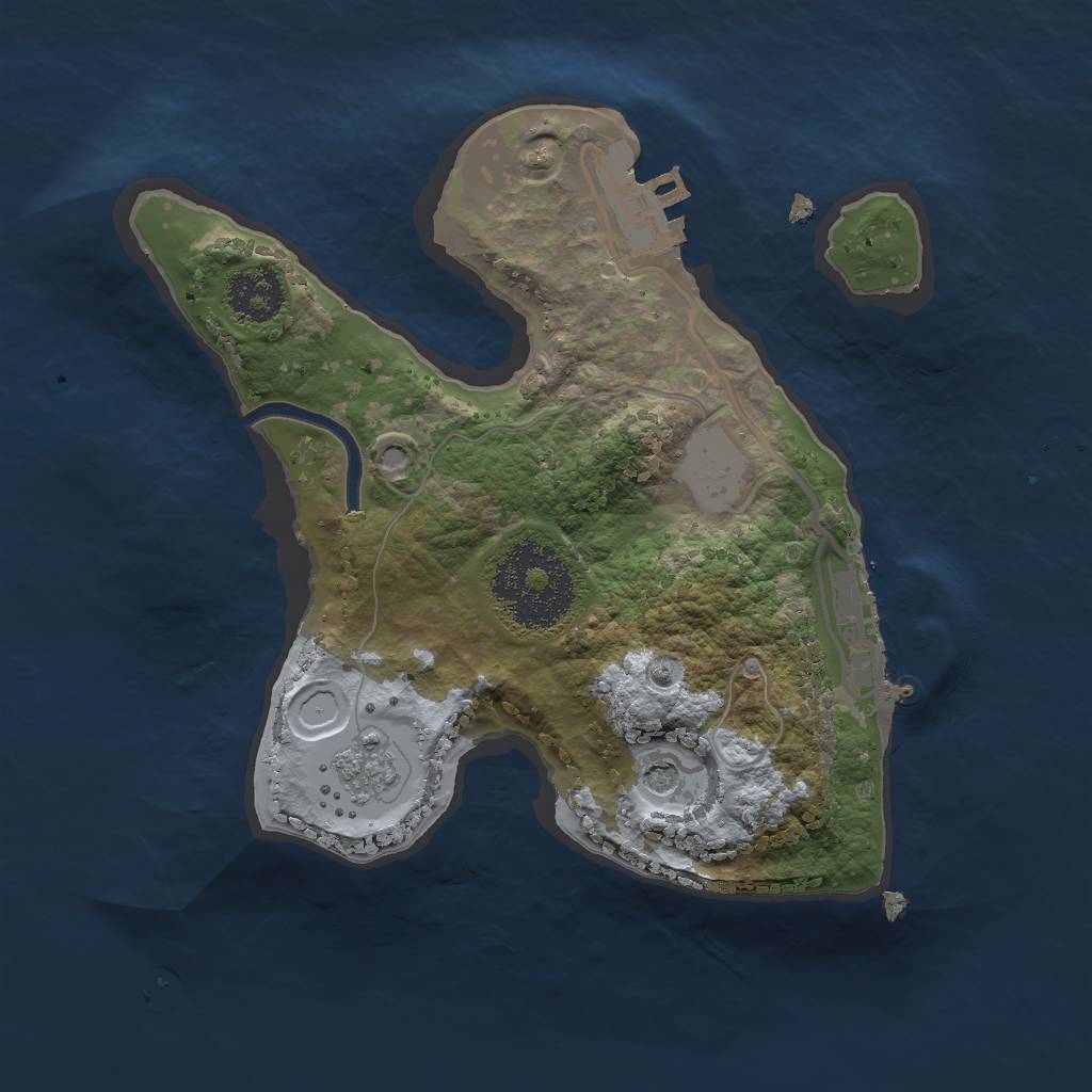 Rust Map: Procedural Map, Size: 2000, Seed: 2130716592, 9 Monuments