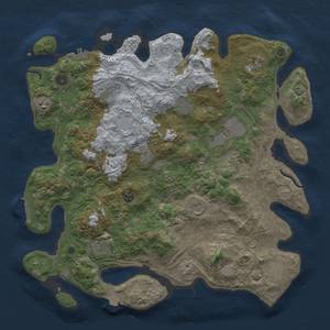 Thumbnail Rust Map: Procedural Map, Size: 4300, Seed: 2032805700, 19 Monuments