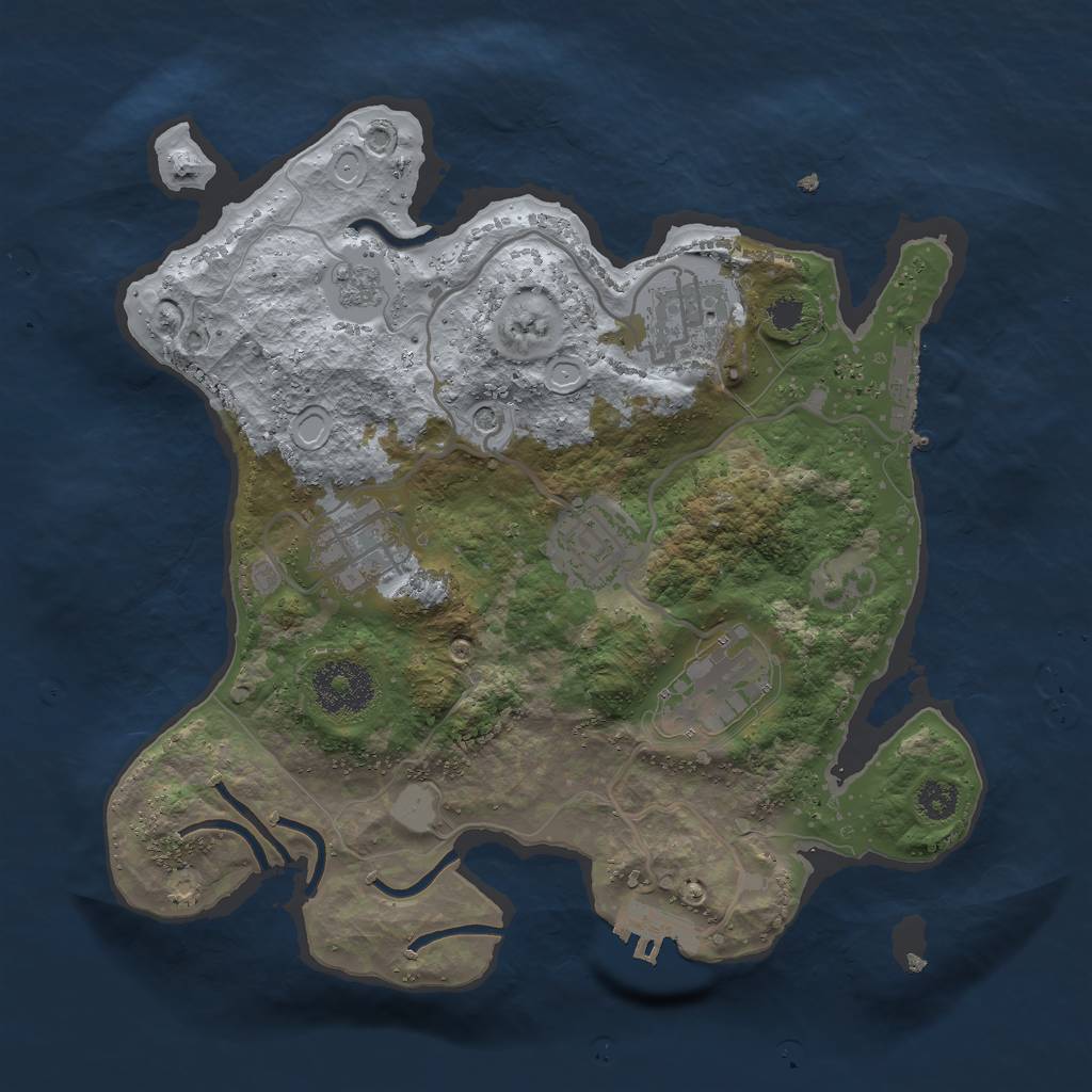 Rust Map: Procedural Map, Size: 2800, Seed: 367840054, 13 Monuments