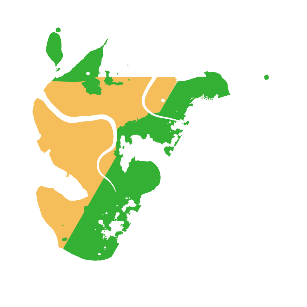 Biome Rust Map: Procedural Map, Size: 2500, Seed: 22372