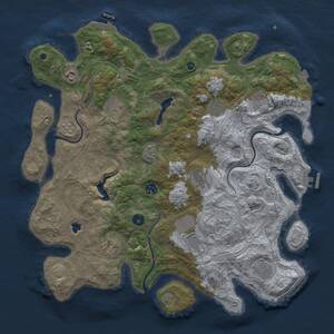 Thumbnail Rust Map: Procedural Map, Size: 4250, Seed: 641050175, 16 Monuments