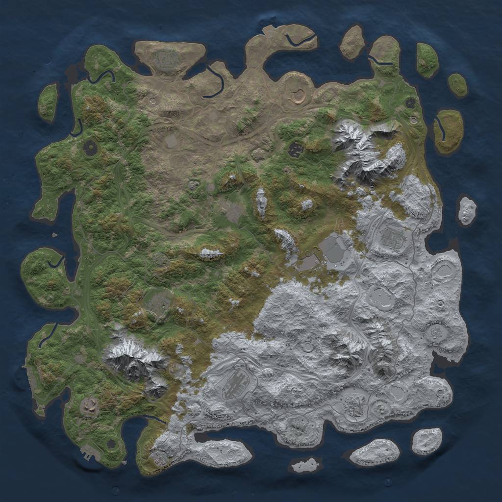 Rust Map: Procedural Map, Size: 5096, Seed: 67463367, 19 Monuments