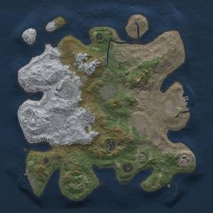 Thumbnail Rust Map: Procedural Map, Size: 3250, Seed: 318484342, 14 Monuments