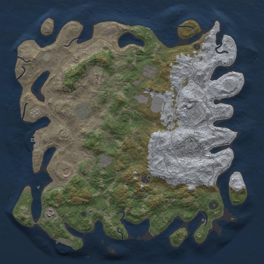 Rust Map: Procedural Map, Size: 4333, Seed: 1052023, 17 Monuments