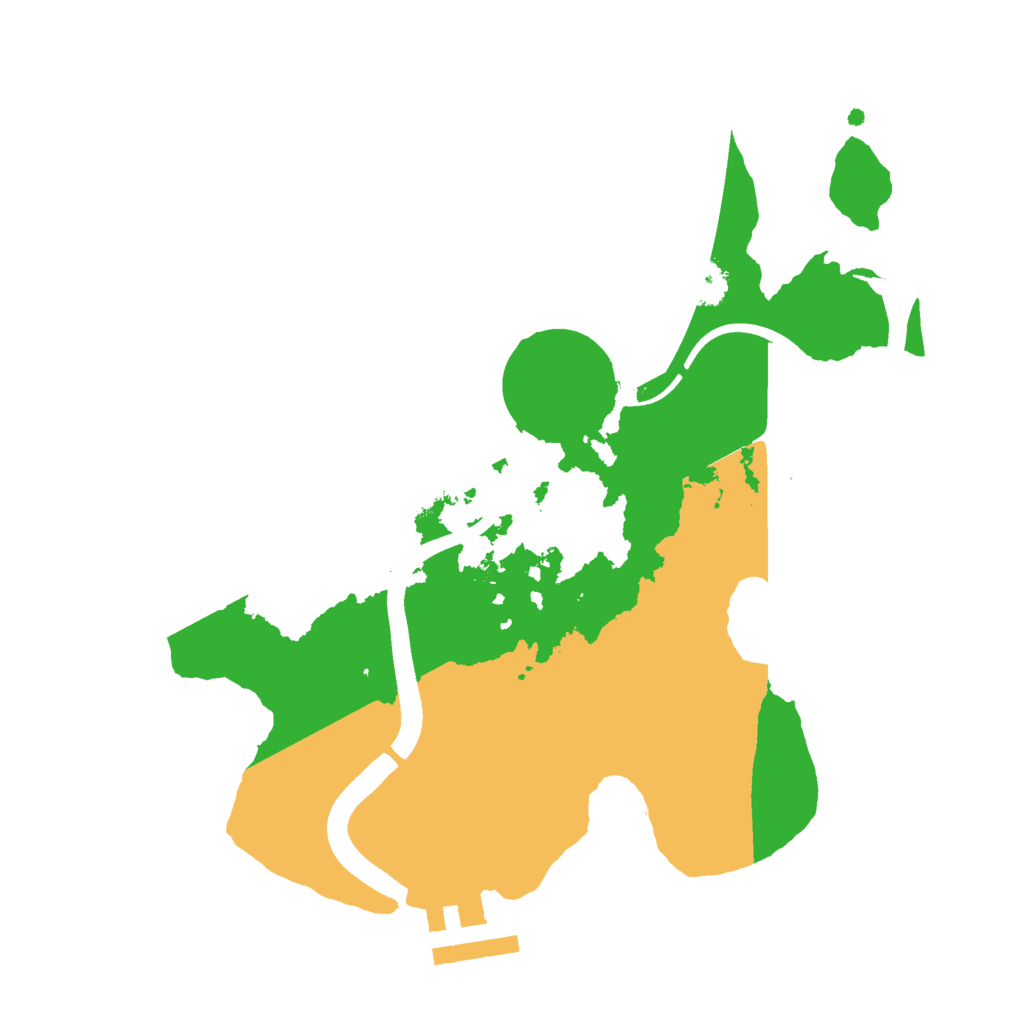 Biome Rust Map: Procedural Map, Size: 2400, Seed: 246580895