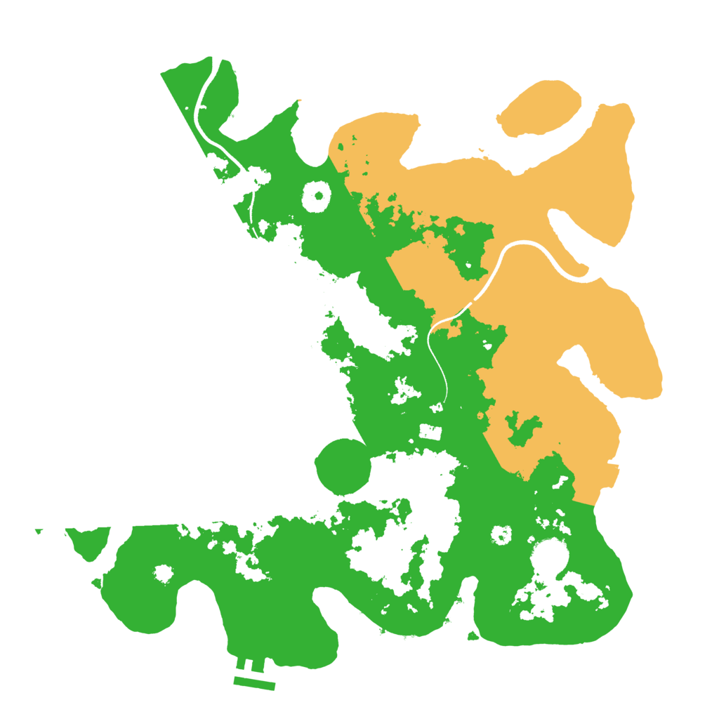 Biome Rust Map: Procedural Map, Size: 3500, Seed: 64135749