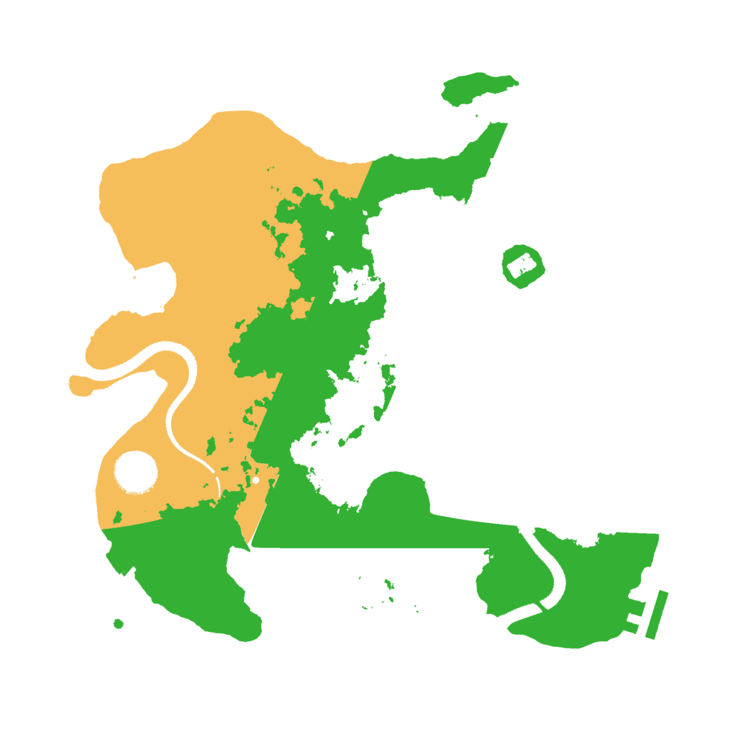 Biome Rust Map: Procedural Map, Size: 3000, Seed: 2001