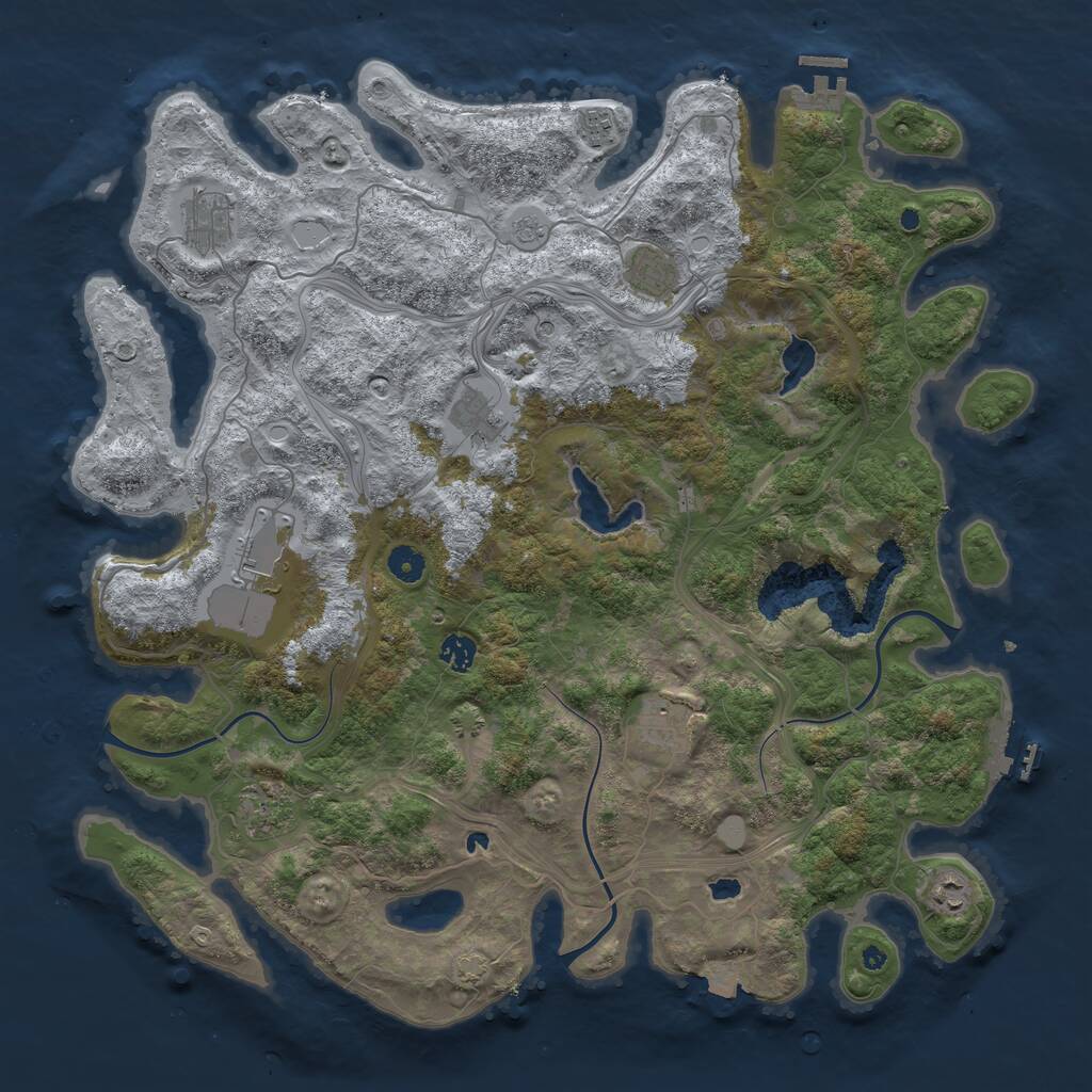 Rust Map: Procedural Map, Size: 4500, Seed: 86331152, 15 Monuments