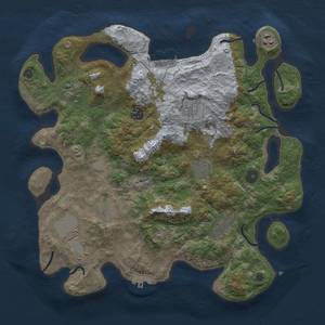 Thumbnail Rust Map: Procedural Map, Size: 3700, Seed: 341416926, 16 Monuments