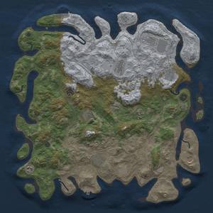 Thumbnail Rust Map: Procedural Map, Size: 4500, Seed: 1658283313, 19 Monuments