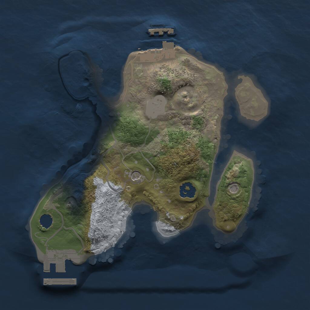 Rust Map: Procedural Map, Size: 1900, Seed: 1293168060, 4 Monuments