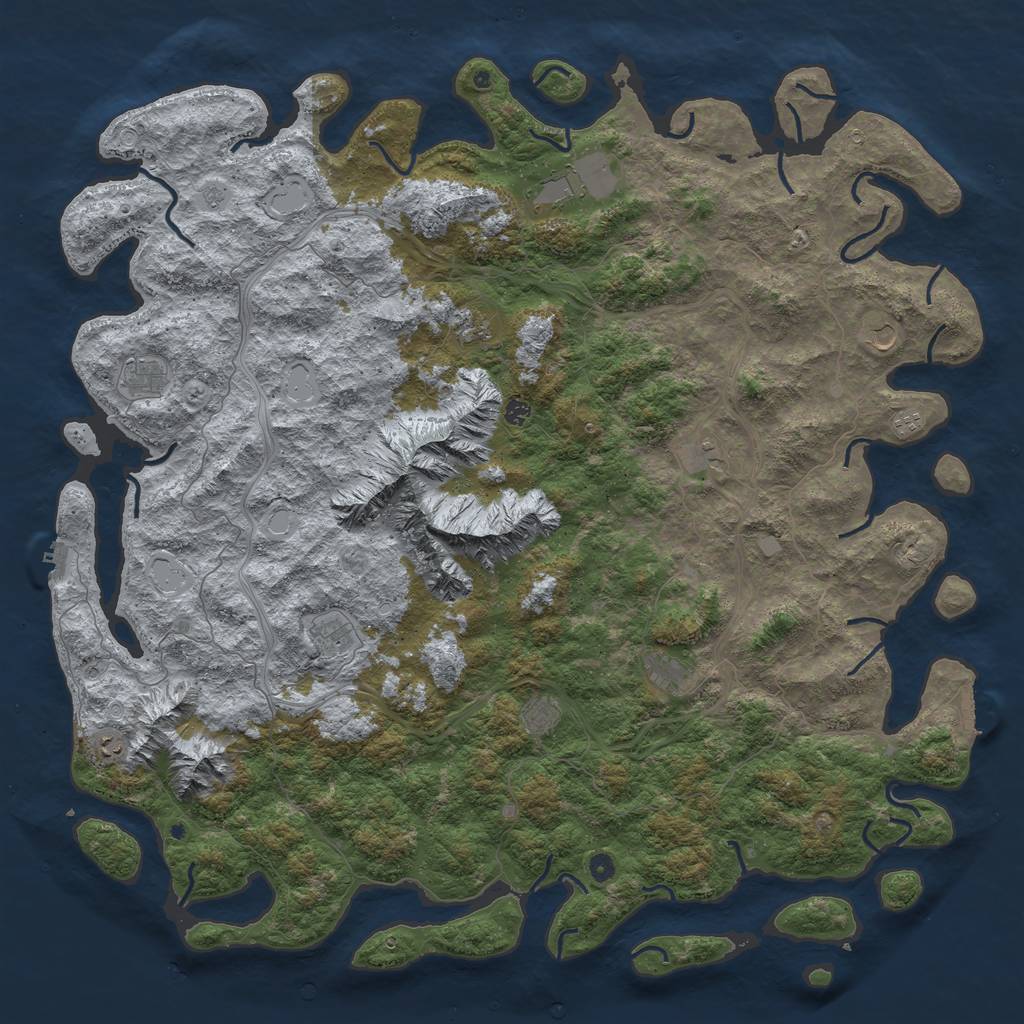 Rust Map: Procedural Map, Size: 6000, Seed: 16050912, 18 Monuments
