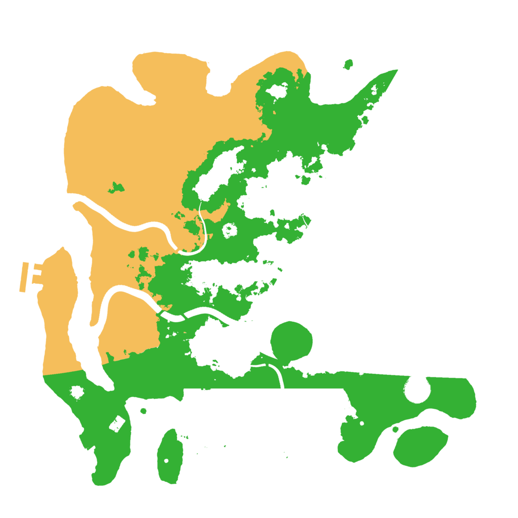 Biome Rust Map: Procedural Map, Size: 3500, Seed: 73883832