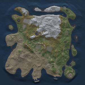 Thumbnail Rust Map: Procedural Map, Size: 3700, Seed: 2130959332, 16 Monuments